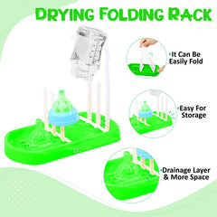 Baby Bottle Drying Rack Storage for Baby Feeding Essential (Green)