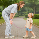 Bembika Anti-Lost Wrist Chain for Kids – Child Safety Leash with Upgraded Locks, 360° Rotating Connectors, Adjustable Wrist Band for Outdoor, Shopping & Travel-(Pink)
