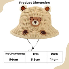 BEMBIKA Baby Cotton Cap with Safety and Comfort Baby Turban-(Paw Print – Beige)