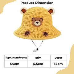 BEMBIKA Baby Cotton Cap with Safety and Comfort Baby Turban-(Paw Print – Yellow)