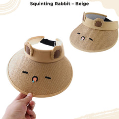 BEMBIKA Baby Cotton Cap with Safety and Comfort Baby Turban-(Squinting Rabbit – Khaki)