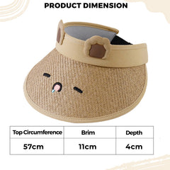 BEMBIKA Baby Cotton Cap with Safety and Comfort Baby Turban-(Squinting Rabbit – Khaki)