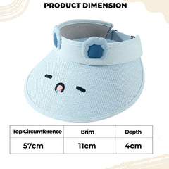 BEMBIKA Baby Cotton Cap with Safety and Comfort Baby Turban-(Squinting Rabbit – Blue)