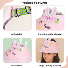 BEMBIKA Baby Cotton Cap with Safety and Comfort Baby Turban-(Rainbow Rabbit – Pink)