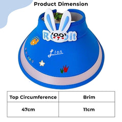 BEMBIKA Baby Cotton Cap with Safety and Comfort Baby Turban-(Rainbow Rabbit – Royal Blue)