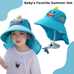 BEMBIKA Baby Cotton Cap with Safety and Comfort Baby Turban-(Cartoon Shawl – Green)
