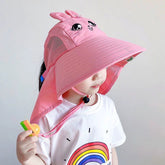 BEMBIKA Baby Cotton Cap with Safety and Comfort Baby Turban-(Cartoon Shawl – Pink)