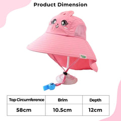 BEMBIKA Baby Cotton Cap with Safety and Comfort Baby Turban-(Cartoon Shawl – Pink)