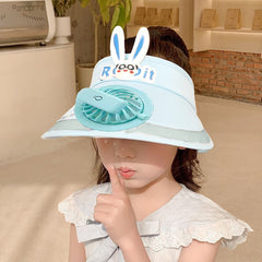BEMBIKA Baby Cotton Cap with Safety and Comfort Baby Turban-(Fan Cap – Light Blue)