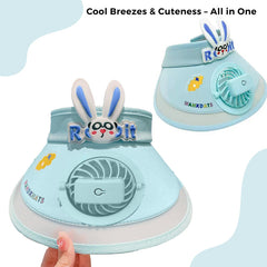 BEMBIKA Baby Cotton Cap with Safety and Comfort Baby Turban-(Fan Cap – Light Blue)