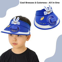 BEMBIKA Baby Cotton Cap with Safety and Comfort Baby Turban-(Fan Cap – Royal Blue)