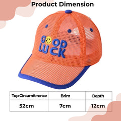 BEMBIKA Baby Cotton Cap with Safety and Comfort Baby Turban-(Smiley Face – Orange)