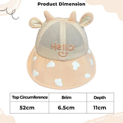 BEMBIKA Baby Cotton Cap with Safety and Comfort Baby Turban-(Baseball Cap – Pink)