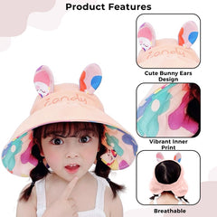 BEMBIKA Baby Cotton Cap with Safety and Comfort Baby Turban-(Double-Sided Cap – Orange)