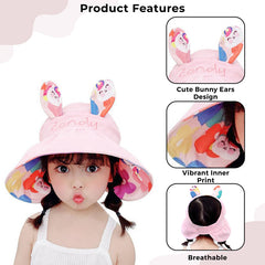 BEMBIKA Baby Cotton Cap with Safety and Comfort Baby Turban-(Double-Sided Cap – Pink)