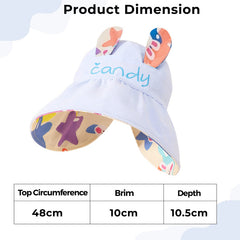 BEMBIKA Baby Cotton Cap with Safety and Comfort Baby Turban-(Double-Sided Cap – Blue)