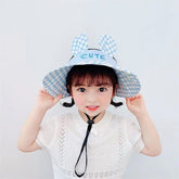 BEMBIKA Baby Cotton Cap with Safety and Comfort Baby Turban-(Checkerboard Cap – Blue)