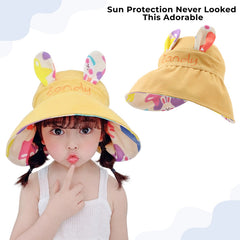 BEMBIKA Baby Cotton Cap with Safety and Comfort Baby Turban-(Double-Sided Cap – Yellow)