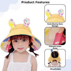 BEMBIKA Baby Cotton Cap with Safety and Comfort Baby Turban-(Double-Sided Cap – Yellow)