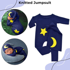 BEMBIKA Photography Costume – Newborn photography outfits & baby photography props Designer baby clothes for newborn photo shoot -(Navy Blue)