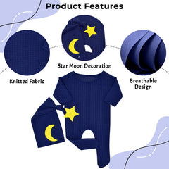 BEMBIKA Photography Costume – Newborn photography outfits & baby photography props Designer baby clothes for newborn photo shoot -(Navy Blue)