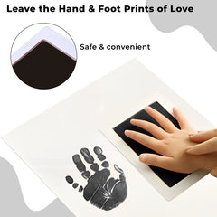 Bembika Baby Finger Print and Footprint Kit inkpad for Kids, InkPad for Baby's Hand and Foot Impression Safe and Non Toxic Ink Pad for Baby Foot Prints and Handprints-(NoTouch-Black)
