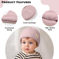 BEMBIKA Baby Cotton Cap with Safety and Comfort Baby Turban-(Light Pink)
