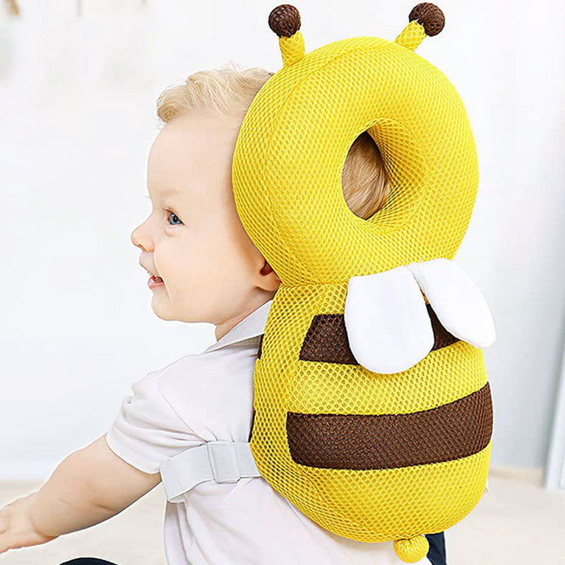 Baby Fall Back Head Protector with Adjustable Straps for Baby Head Safety (Yellow)