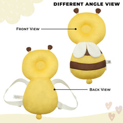Baby Fall Back Head Protector with Adjustable Straps for Baby Head Safety (Yellow)