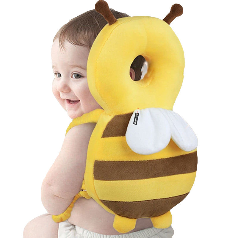 Baby Fall Back Head Protector with Adjustable Straps for Baby Head Safety (Yellow)