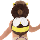 Baby Fall Back Head Protector with Adjustable Straps for Baby Head Safety (Brown)