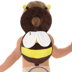 Baby Fall Back Head Protector with Adjustable Straps for Baby Head Safety (Brown)