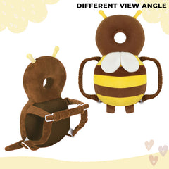 Baby Fall Back Head Protector with Adjustable Straps for Baby Head Safety (Brown)