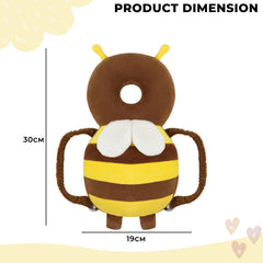 Baby Fall Back Head Protector with Adjustable Straps for Baby Head Safety (Brown)