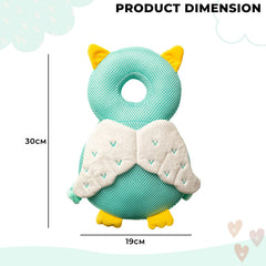 Baby Fall Back Head Protector with Adjustable Straps for Baby Head Safety (Green)