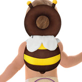 Baby Fall Back Head Protector with Adjustable Straps for Baby Head Safety (Brown)