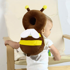 Baby Fall Back Head Protector with Adjustable Straps for Baby Head Safety (Brown)