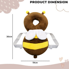 Baby Fall Back Head Protector with Adjustable Straps for Baby Head Safety (Brown)