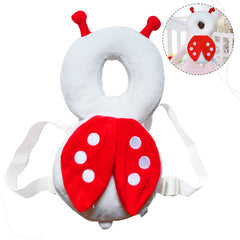 Baby Fall Back Head Protector with Adjustable Straps for Baby Head Safety (Red)