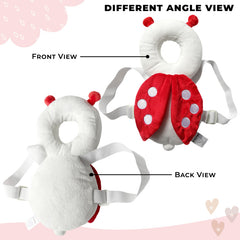 Baby Fall Back Head Protector with Adjustable Straps for Baby Head Safety (Red)