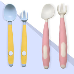 Baby Spoon and fork Set for Baby Feeding (TwistBlush)