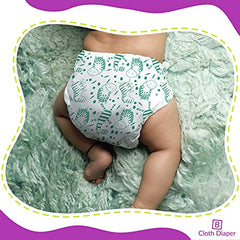 Reusable Baby Cloth Diaper with Adjustable Snap Buttons and Insert (Set of 1)