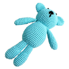 Lovely Chunky Crochet Bonnet and Bear Photography Photoshoot Props (Skyblue)