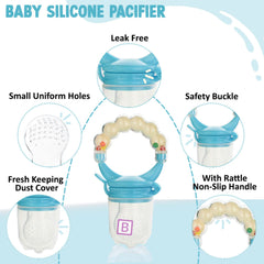 BPA Free Baby Feeding Fruit Nibbler for Baby (Ring Blue - Large)