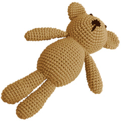 Lovely Chunky Crochet Bonnet and Bear Photography Photoshoot Props (Brown)