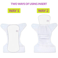 Bembika Cloth Daiper for Inserts Natures Cloth Diaper Liner, Wetfree Reusable Washable Cotton Diaper Nappy Inserts for Baby Cloth Diapers (Set of 3) (Polar Fleece-4 Layer)