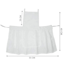Cute Baby Cook/Master chef Costume Photography Prop Newborn Hat Apron Chef Clothes (White)