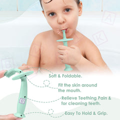 BPA Free Silicone Teething Toy for Baby (Green)
