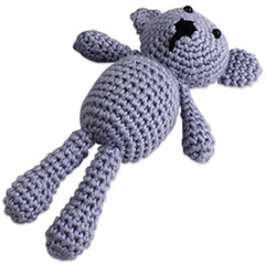 Lovely Chunky Crochet Bonnet and Bear Photography Photoshoot Props (Blue)