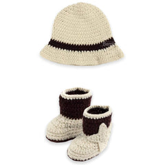 Baby Boy's and Baby Girl's Crochet Photography Props Cowboy Hat and Booties (0-3 Months)